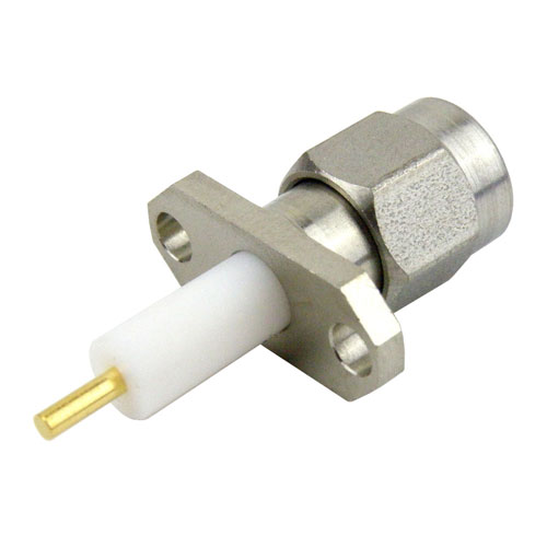 SMA Male (Plug) Connector Stub Terminal 2 Hole Flange (Panel Mount), Solder Fairview Microwave SC3792