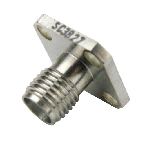 SMA Female (Jack) Connector Slotted Contact Terminal 4 Hole Flange (Panel Mount), Solder Fairview Microwave SC3827