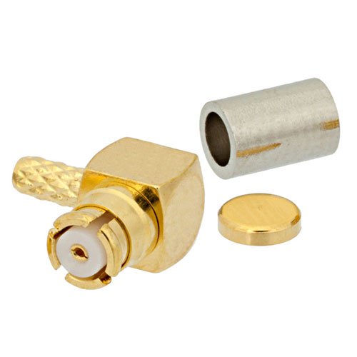 Right Angle SMP Female (Jack) Connector For RG178, RG196 Cable Up To 8 GHz, Crimp/Crimp Fairview Microwave SC5184