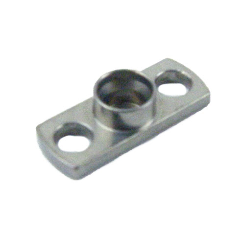 SMP Male (Plug) Full Detent Shroud 2 Hole Flange (Panel Mount), Passivated Stainless Steel Body, Length 0.187 In Fairview Microwave SC5301