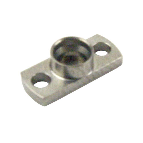 SMP Male (Plug) Full Detent Shroud 2 Hole Flange (Panel Mount), Passivated Stainless Steel Body, Length 0.165 In Fairview Microwave SC5302