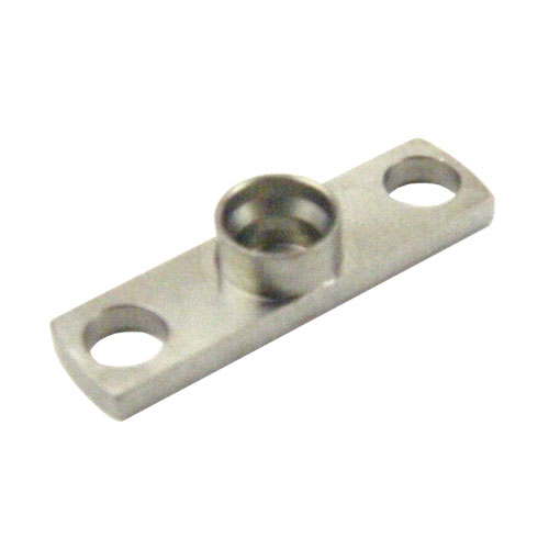 SMP Male (Plug) Full Detent Shroud 2 Hole Flange (Panel Mount), Passivated Stainless Steel Body, Length 0.165 In Fairview Microwave SC5306