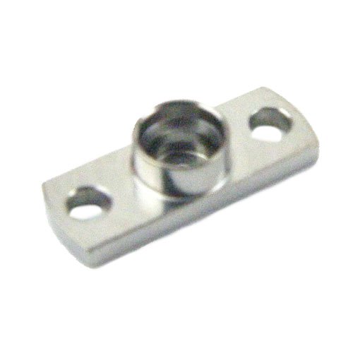 SMP Male (Plug) Full Detent Shroud 2 Hole Flange (Panel Mount), Passivated Stainless Steel Body, Length 0.176 In Fairview Microwave SC5310