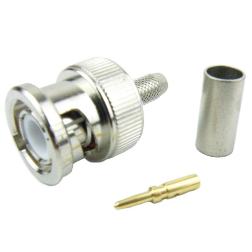 BNC Male (Plug) Connector For RG58, RG141 Cable, Crimp/Solder Fairview Microwave SC6029