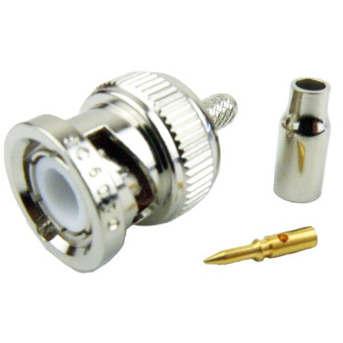 BNC Male (Plug) Connector For RG316, RG174, RG188, LMR-100, LMR-100A, LMR-100A-FR, 0.100 inch Cable, Crimp/Solder, Length 0.929 In Fairview Microwave SC6030