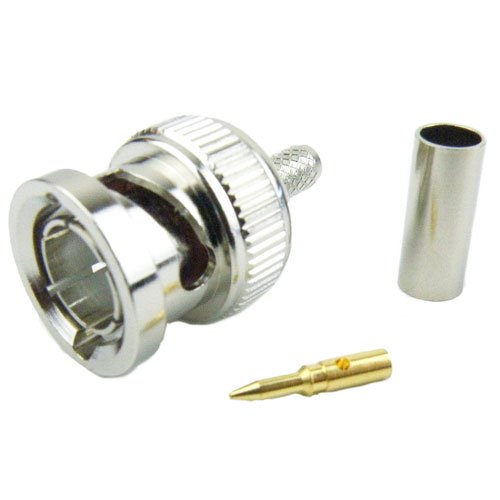 75 Ohm BNC Male (Plug) Connector For RG179, RG187 Cable, Crimp/Solder Fairview Microwave SC6034