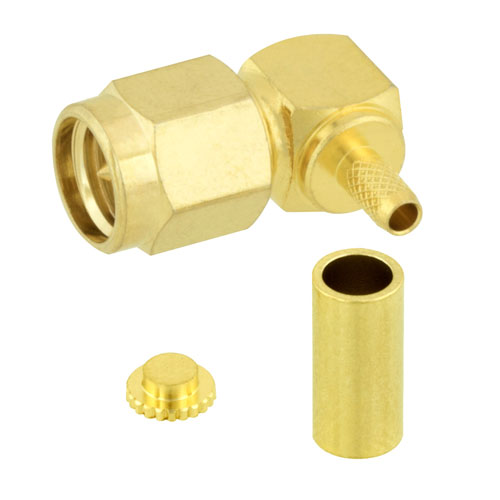 Right Angle SMA Male (Plug) Connector for RG316DS, RG188-DS Cable, Crimp/Solder Fairview Microwave SC6065