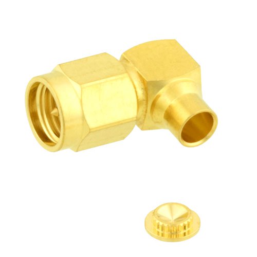 Right Angle SMA Male (Plug) Connector For RG402, RG402 Tinned, .141 SR Cable, Solder Fairview Microwave SC7016