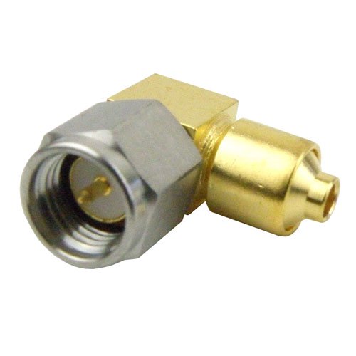 Right Angle SMA Male (Plug) Connector For RG405, RG405 Tinned, .086 SR Cable, Solder/Non-Solder Contact Fairview Microwave SC7023