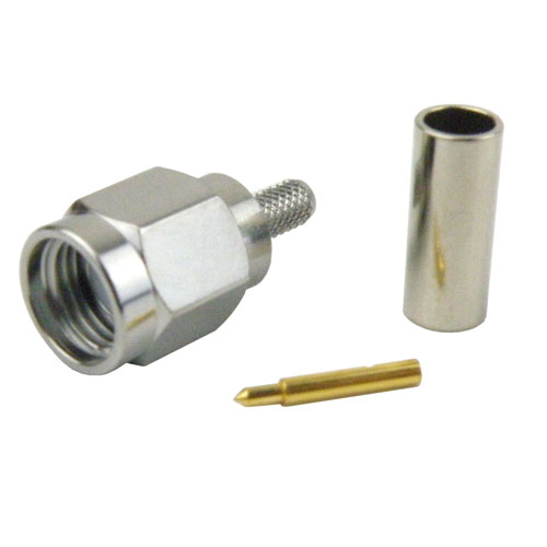 SMA Male Connector Crimp/Solder Attachment For RG316DS Cable Fairview Microwave SC7066