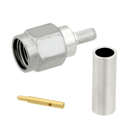 SMA Male (Plug) Connector for RG316DS, RG188-DS Cable, Crimp/Solder Fairview Microwave SC7067