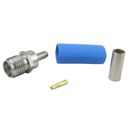 SMA Female (Jack) Bulkhead Connector For RG316, RG174 Cable, Crimp/Solder Fairview Microwave SC7079