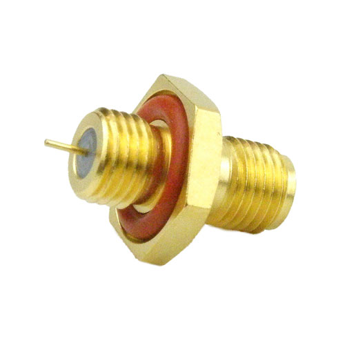 SMA Female (Jack) Bulkhead Hermetically Sealed Connector Stub Terminal, Solder Fairview Microwave SC7591A