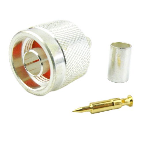 N Male (Plug) Connector For 0.240 inch, LMR-240, LMR-240-DB, LMR-240-UF, RG8X, B7808A Cable, Crimp/Crimp Fairview Microwave SC9114