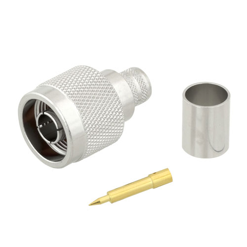 N Male (Plug) Connector For 0.400 inch, LMR-400, LMR-400-DB, LMR-400-UF Cable, Crimp/Solder Fairview Microwave SC9116