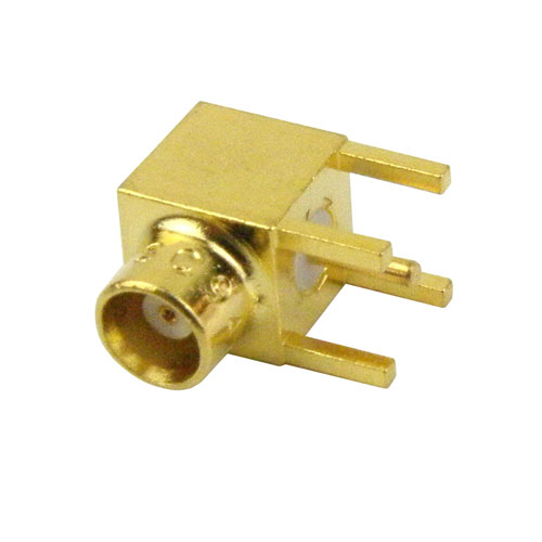 Right Angle MCX Jack (Female) PCB Connector Thru Hole, Solder Fairview Microwave SC9491