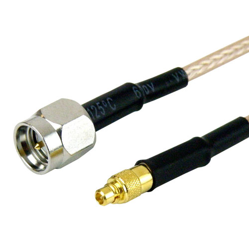 SMA Male to MMCX Male Cable RG-316 Coax in 4 Inch and RoHS Fairview Microwave SCA16316-04