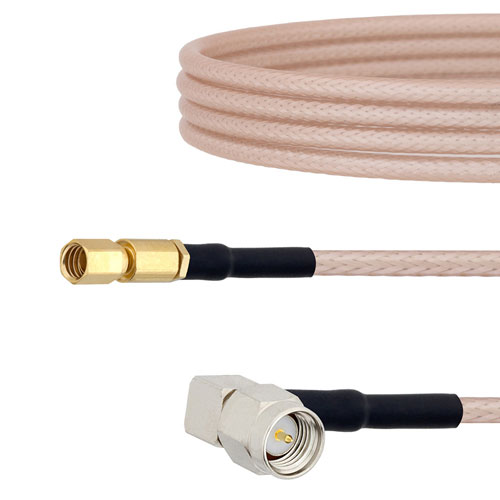 RA SMA Male to SSMC Plug Cable RG-316 Coax in 24 Inch and RoHS Fairview Microwave SCA26316-24