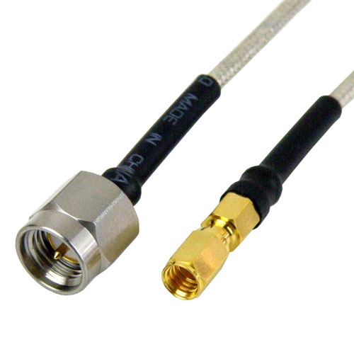 SSMC Plug to SMA Male Cable Coax in 4 Inch and RoHS Fairview Microwave SCA28086-04