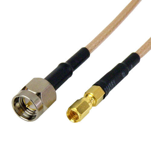 SMA Male (Plug) to SSMC Plug (Male) Cable RG-316 Coax Up To 3 GHz, 1.35 VSWR in 12 Inch and RoHS Fairview Microwave SCA30316-12