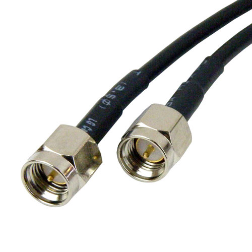 SMA Male to SMA Male Cable RG174 Coax in 12 Inch and RoHS Fairview Microwave SCA45316-12