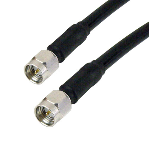 SMA Male to SMA Male Cable LMR-200 Coax in 6 Inch and RoHS Fairview Microwave SCA49200-06