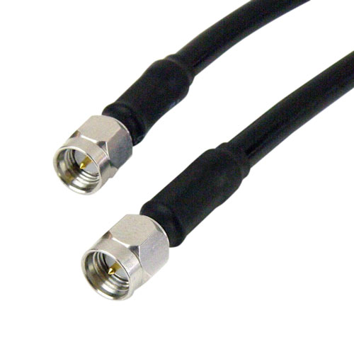 SMA Male to SMA Male Cable LMR-200 Coax in 8 Inch and RoHS Fairview Microwave SCA49200-08