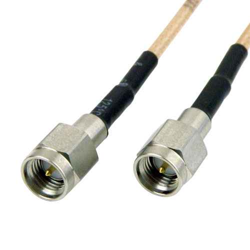 SMA Male (Plug) to SMA Male (Plug) Cable RG-316 Coax Up To 3 GHz, 1.2 VSWR in 6 Inch and RoHS Fairview Microwave SCA49316SS-06