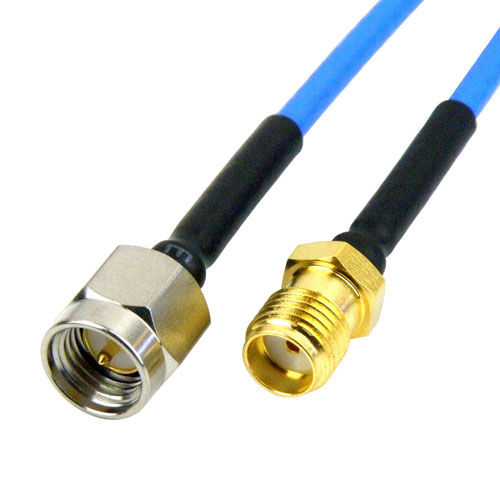 SMA Male to SMA Female Cable RG-405 Coax in 6 Inch Fairview Microwave SCA53086-06