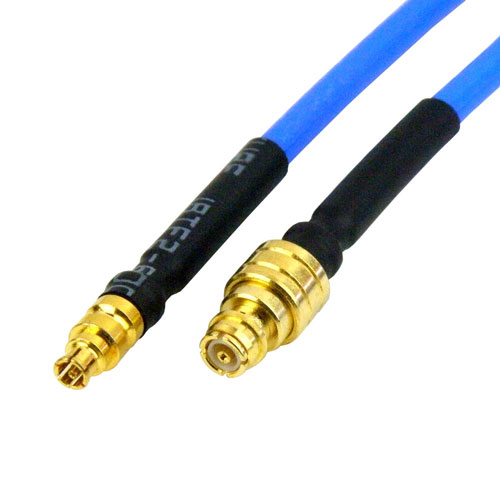 SMP Female to Mini SMP Female Cable RG-405 Coax in 24 Inch and RoHS Compliant Fairview Microwave SCA65086-24