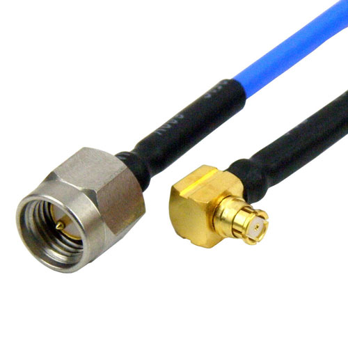 RA SMP Female to SMA Male Cable FM-F086 Coax in 3 Inch and RoHS Fairview Microwave SCA72086-03