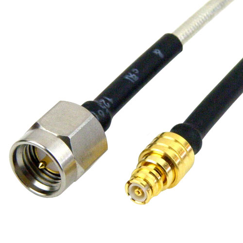 SMP Female to SMA Male Cable RG405 Type .086 Coax in 18 Inch and RoHS Fairview Microwave SCA78086-18