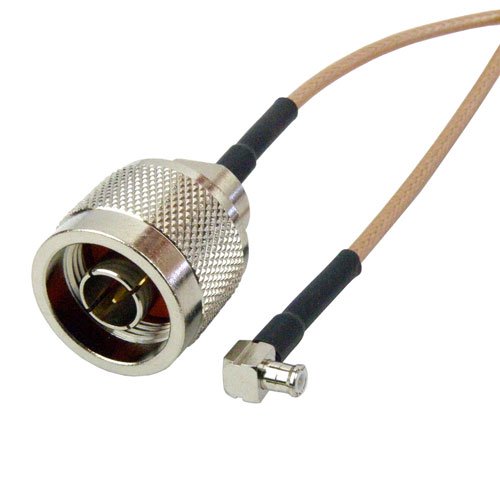 N Male to RA MCX Male Cable RG-316 Coax in 36 Inch Fairview Microwave SCB111394-36