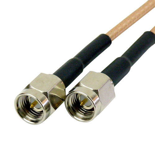 SMA Male (Plug) to SMA Male (Plug) Cable RG-316 Coax Up To 3 GHz in 12 Inch Fairview Microwave SCB15032-12