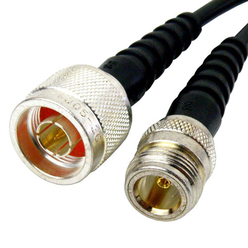 N Female to N Male Cable RG-58 Coax in 12 Inch Fairview Microwave SCB15143-12