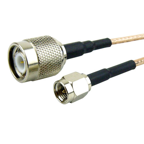 SMA Male to TNC Male Cable RG-316 Coax in 72 Inch Fairview Microwave SCB15243-72