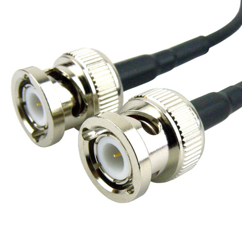 BNC Male to BNC Male Cable RG-174 Coax in 12 Inch Fairview Microwave SCB15307-12