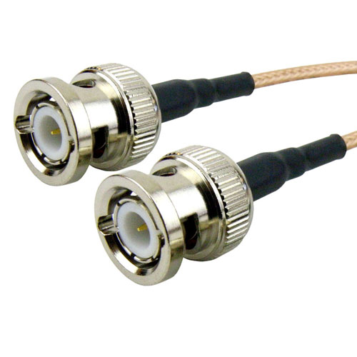 BNC Male (Plug) to BNC Male (Plug) Cable RG-316 Coax Up To 3 GHz in 12 Inch Fairview Microwave SCB15311-12