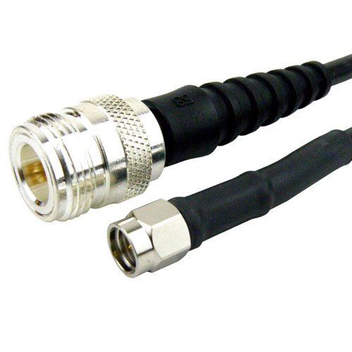 SMA Male to N Female Cable RG-58 Coax in 18 Inch Fairview Microwave SCB15414-18