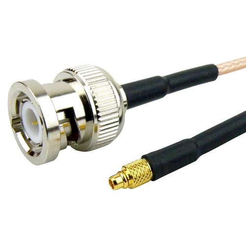 MMCX Male to BNC Male Cable RG-316 Coax in 24 Inch Fairview Microwave SCB15429-24