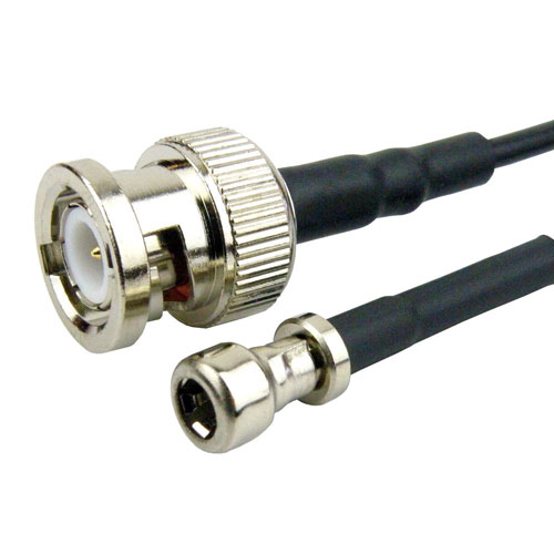 SMB Male to BNC Male Cable RG-174 Coax in 48 Inch Fairview Microwave SCB15559-48