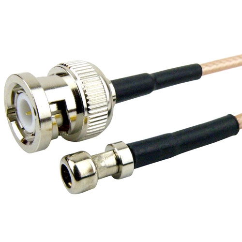 BNC Male to SMB Male Cable RG-316DS Coax in 120 Inch Fairview Microwave SCB15563-120