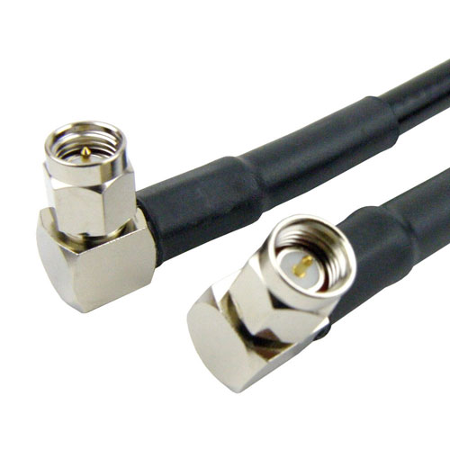 RA SMA Male to RA SMA Male Cable LMR-240 Coax in 12 Inch Fairview Microwave SCB15812-12