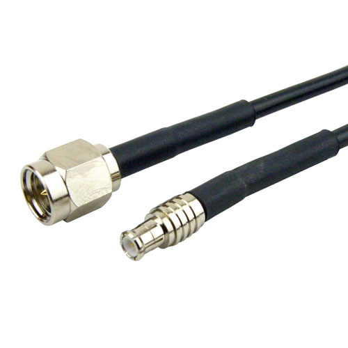 SMA Male to MCX Male Cable RG-174 Coax in 12 Inch Fairview Microwave SCB15867-12