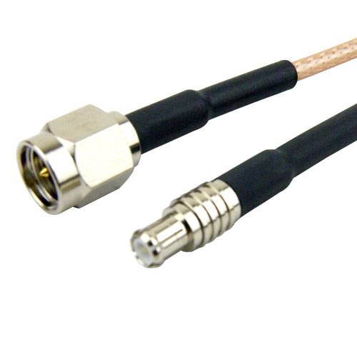 SMA Male to MCX Male Cable RG-316 Coax in 18 Inch Fairview Microwave SCB17707-18