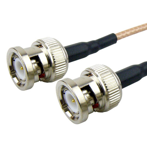 BNC Male to BNC Male Cable RG316-DS Coax in 72 Inch Fairview Microwave SCB18181-72