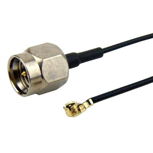 RA U.FL Male to SMA Male Cable Coax in 3 Inch Fairview Microwave SCC0203A-03