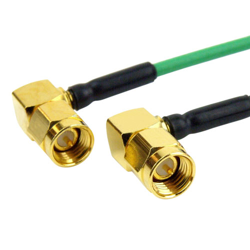 RA SMA Male to RA SMA Male Cable HF086 Coax in 4 Inch Fairview Microwave SCF63086-04