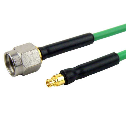 Mini SMP Female to 2.92mm Male Cable HF086 Coax in 24 Inch Fairview Microwave SCF83086-24