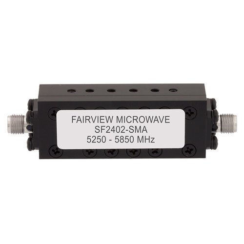 Bandpass Cavity Filter Operating From 5.25 GHz to 5.85 GHz With SMA Female Connectors Fairview Microwave SF2402-SMA